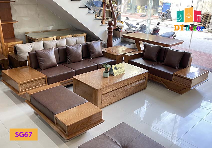 Sofa gỗ đẹp Hà Nội